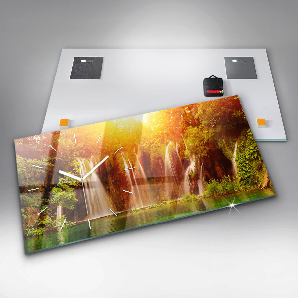 Horloge murale horizontale Vue de la cascade