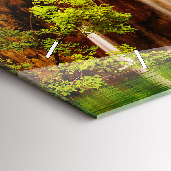 Horloge murale horizontale Vue de la cascade