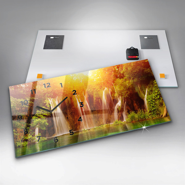 Horloge murale horizontale Vue de la cascade
