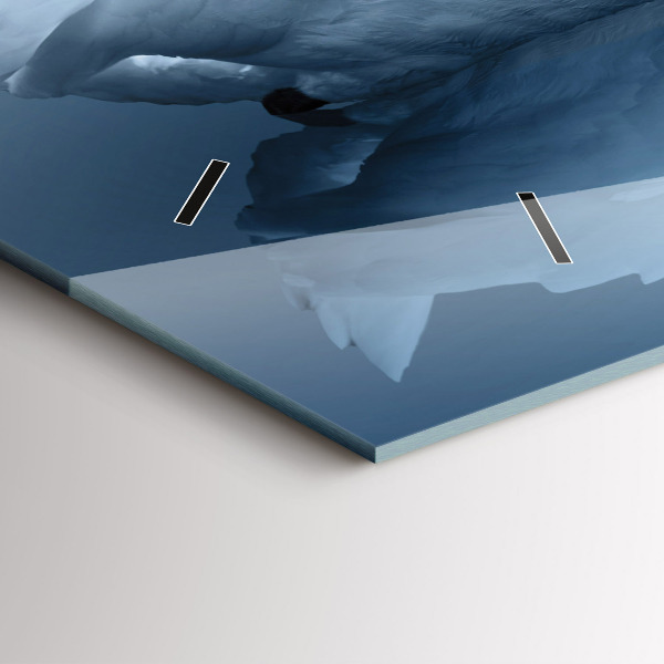 Horloge rectangulaire horizontale Des cygnes dans le cœur