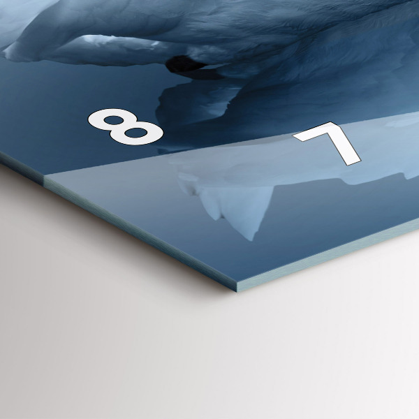 Horloge rectangulaire horizontale Des cygnes dans le cœur