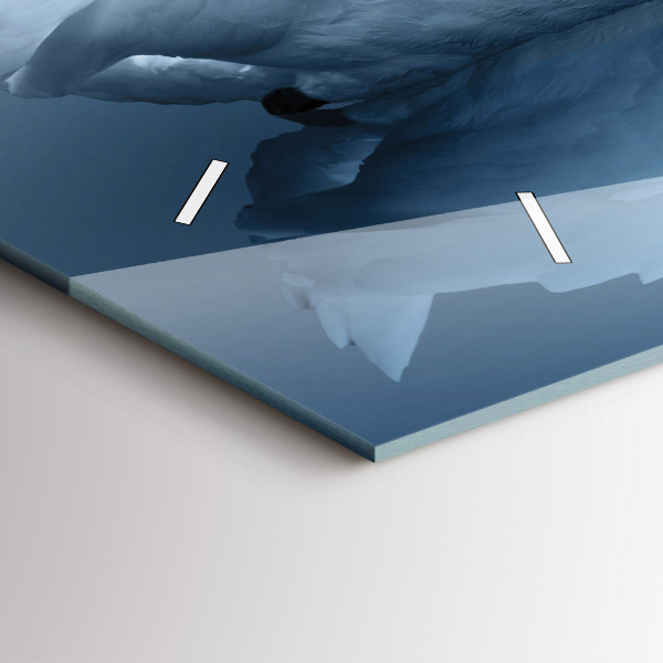 Horloge rectangulaire horizontale Des cygnes dans le cœur