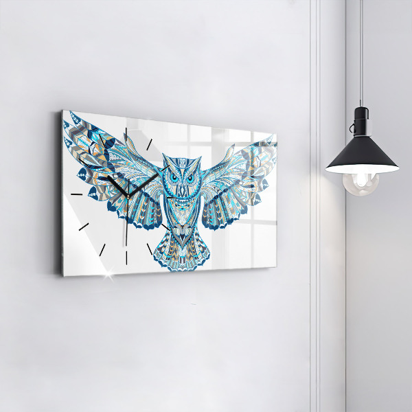 Horloge murale horizontale Chouette en vol