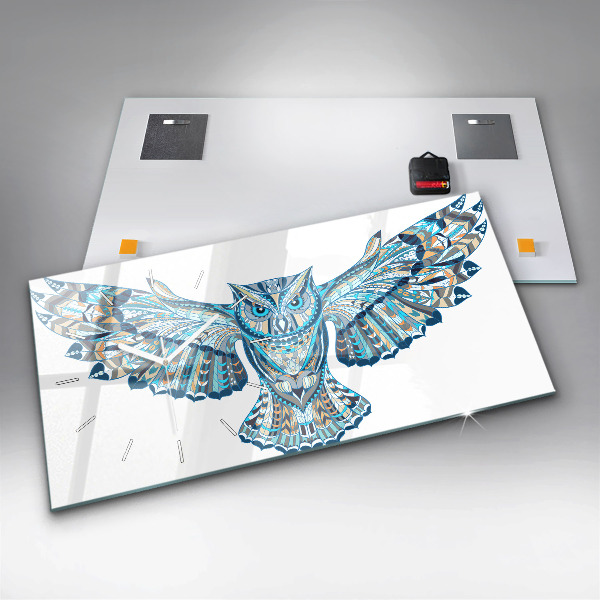 Horloge murale horizontale Chouette en vol