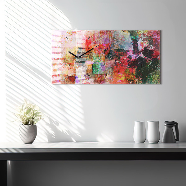 Horloge rectangulaire horizontale Composition abstraite