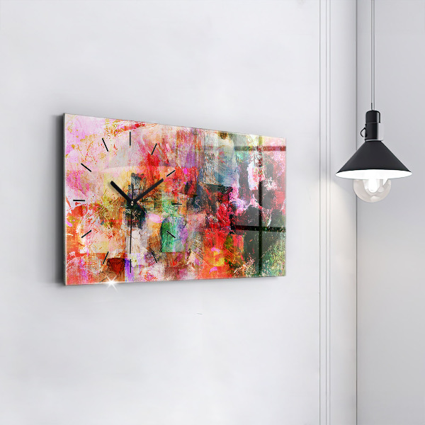 Horloge rectangulaire horizontale Composition abstraite