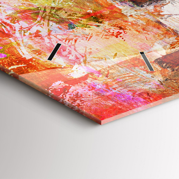 Horloge rectangulaire horizontale Composition abstraite