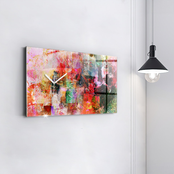 Horloge rectangulaire horizontale Composition abstraite