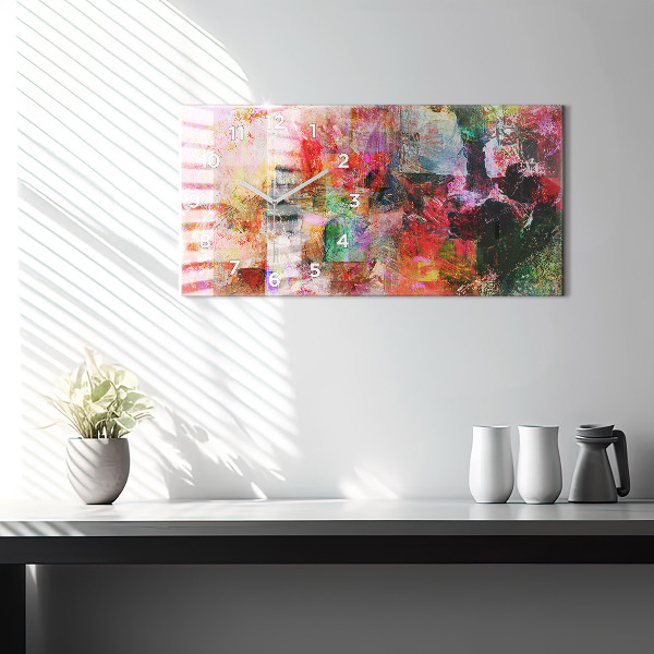 Horloge rectangulaire horizontale Composition abstraite