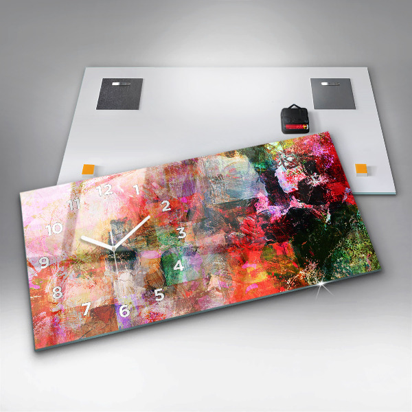 Horloge rectangulaire horizontale Composition abstraite