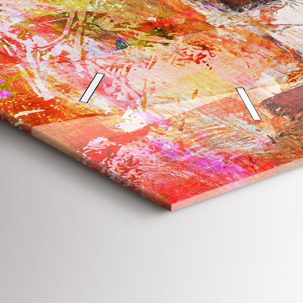 Horloge rectangulaire horizontale Composition abstraite