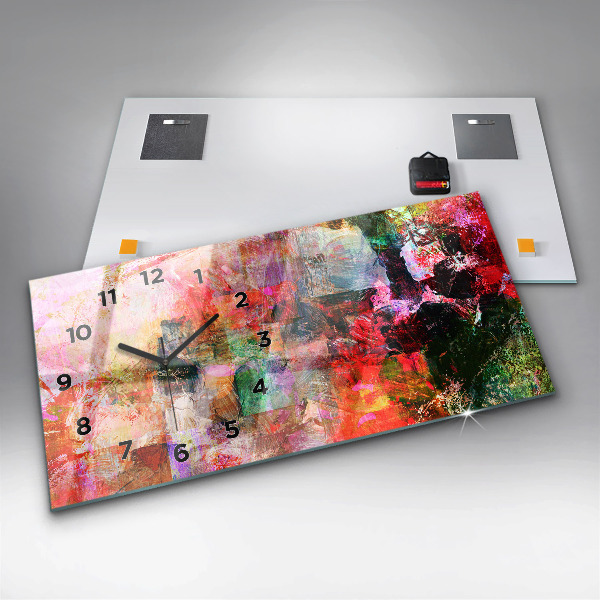 Horloge rectangulaire horizontale Composition abstraite