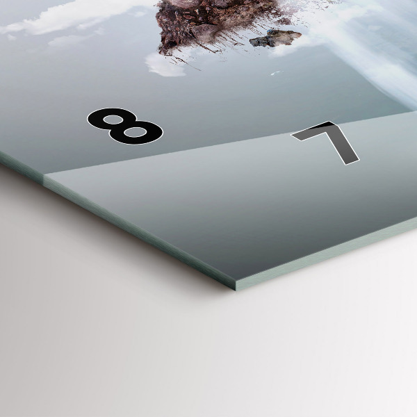 Horloge rectangulaire horizontale 'Cascade de l''île volante'