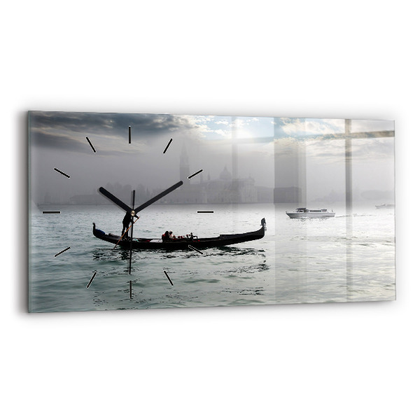 Horloge rectangulaire horizontale Gondole de Venise