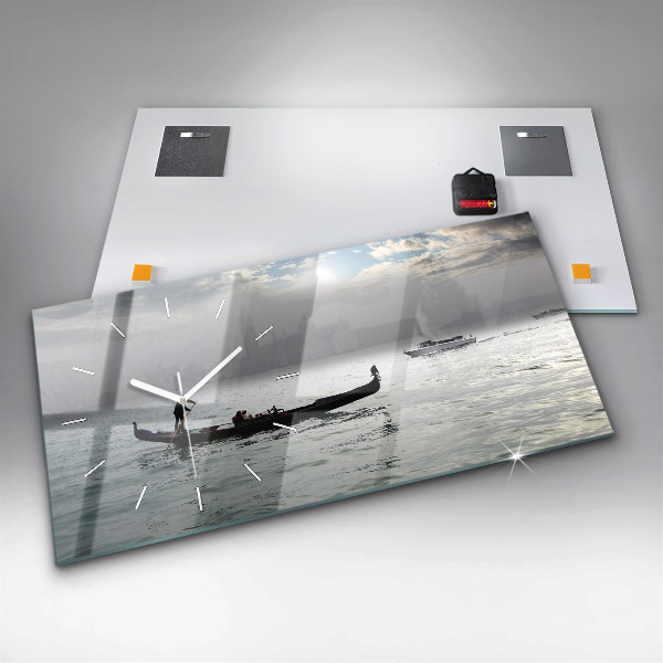 Horloge rectangulaire horizontale Gondole de Venise