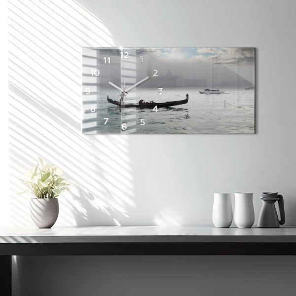 Horloge rectangulaire horizontale Gondole de Venise
