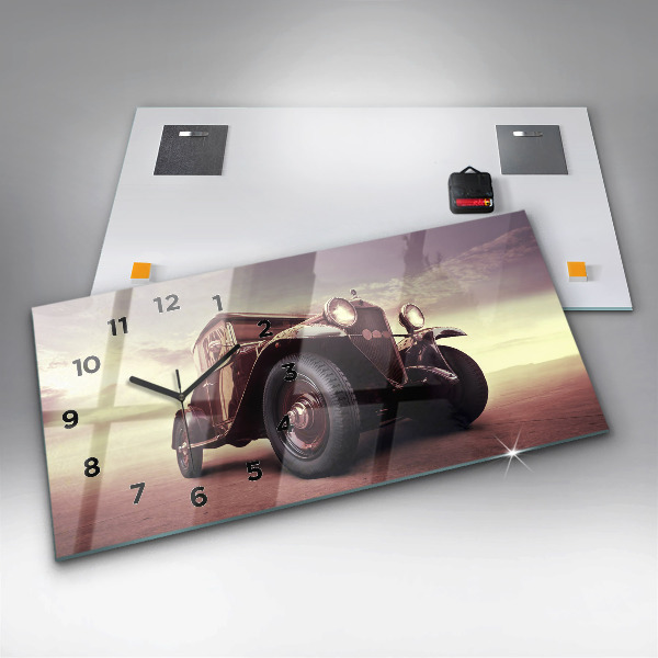 Horloge rectangulaire horizontale Voiture ancienne