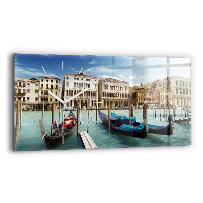 Horloge rectangulaire horizontale Gondoles Venise Italie