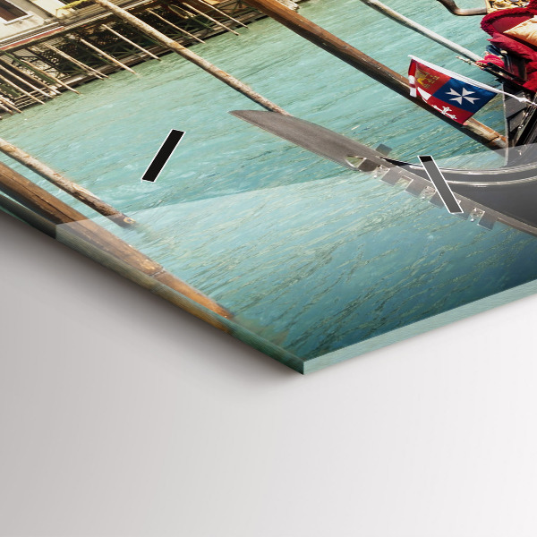 Horloge rectangulaire horizontale Gondoles Venise Italie