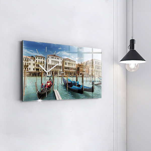 Horloge rectangulaire horizontale Gondoles Venise Italie