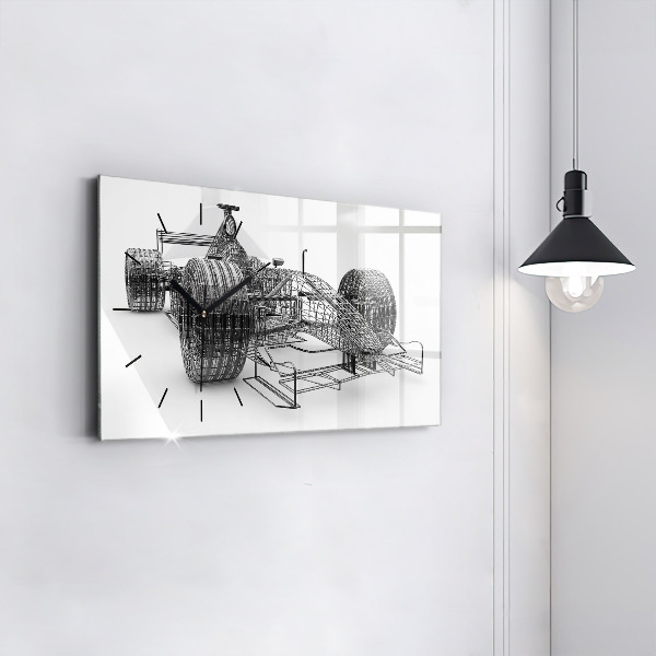 Horloge rectangulaire horizontale conception de voiture de F1