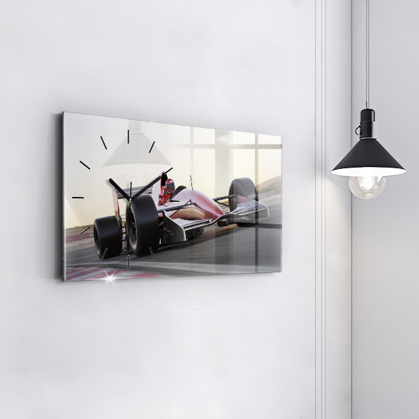 Horloge rectangulaire horizontale Voiture de course sportive
