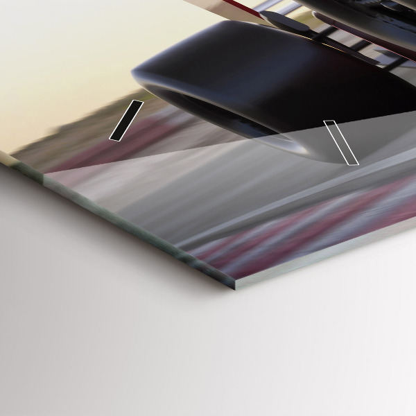 Horloge rectangulaire horizontale Voiture de course sportive