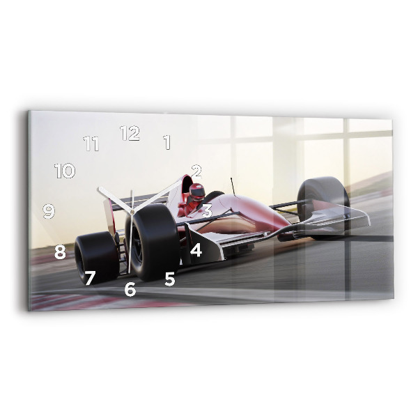 Horloge rectangulaire horizontale Voiture de course sportive