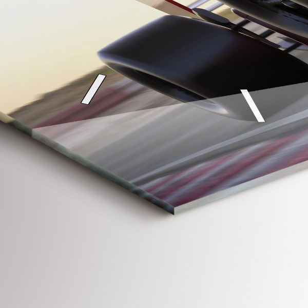 Horloge rectangulaire horizontale Voiture de course sportive