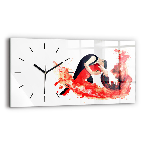 Horloge rectangulaire horizontale 'Un tango sensuel plein d''émotions'
