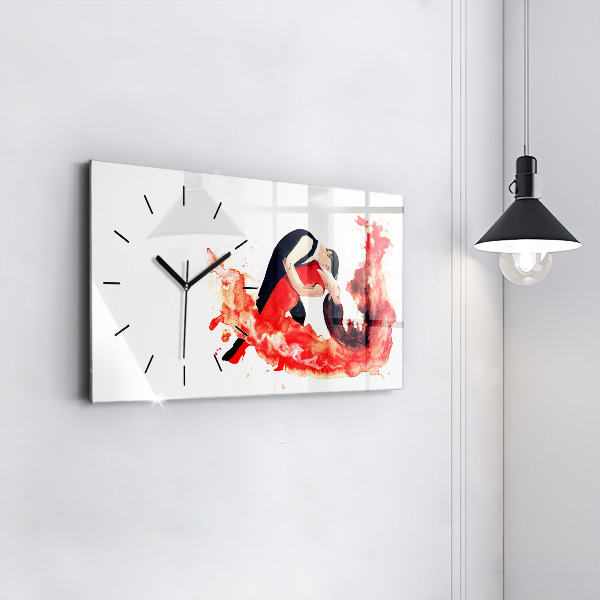 Horloge rectangulaire horizontale 'Un tango sensuel plein d''émotions'