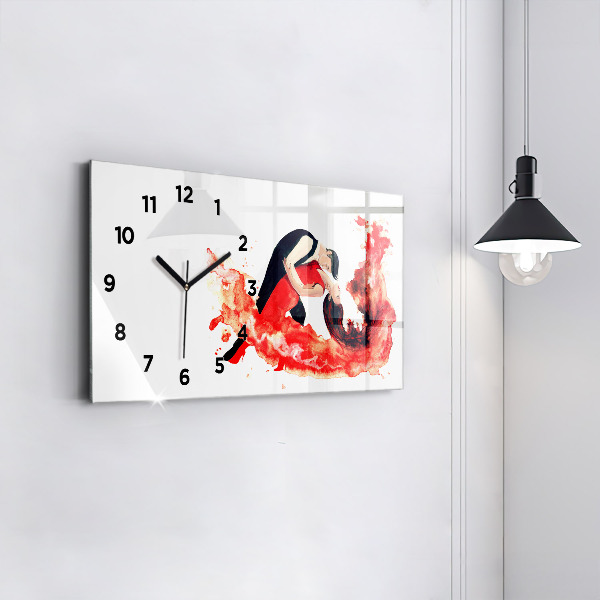 Horloge rectangulaire horizontale 'Un tango sensuel plein d''émotions'