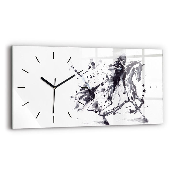 Horloge rectangulaire horizontale Chevalier à cheval