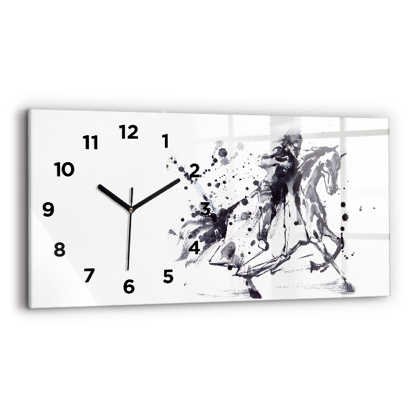 Horloge rectangulaire horizontale Chevalier à cheval