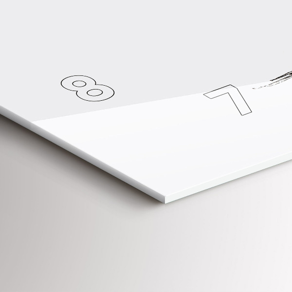 Horloge rectangulaire horizontale Ours abstrait