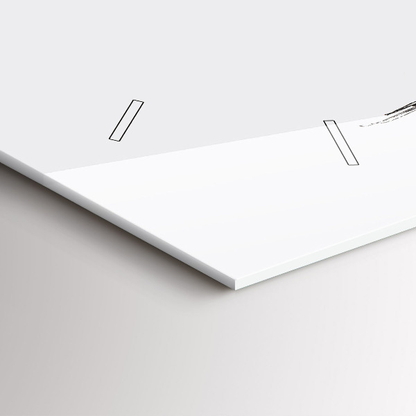 Horloge rectangulaire horizontale Ours abstrait