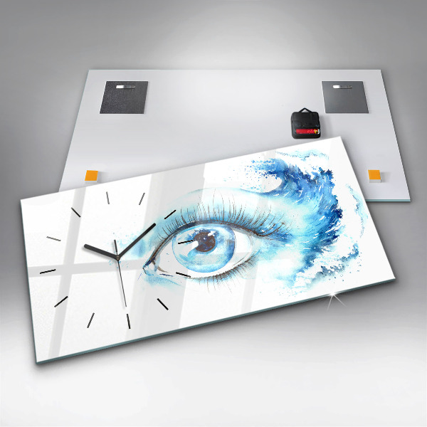 Horloge rectangulaire horizontale Œil de mer