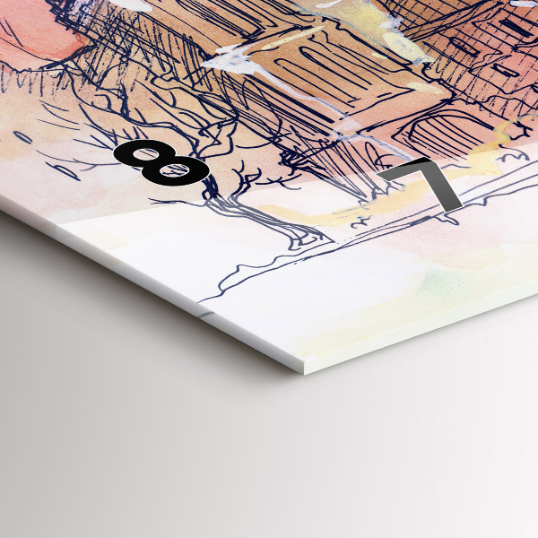 Horloge rectangulaire horizontale Paysage peint de Paris