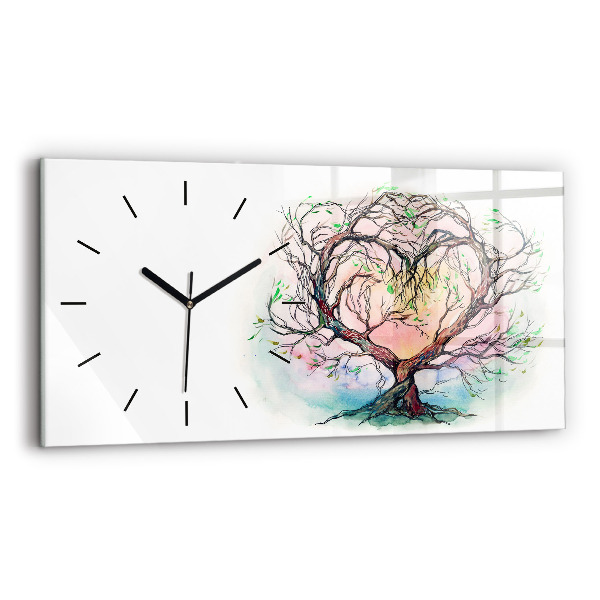Horloge rectangulaire horizontale 'L''arbre au cœur de la nature'