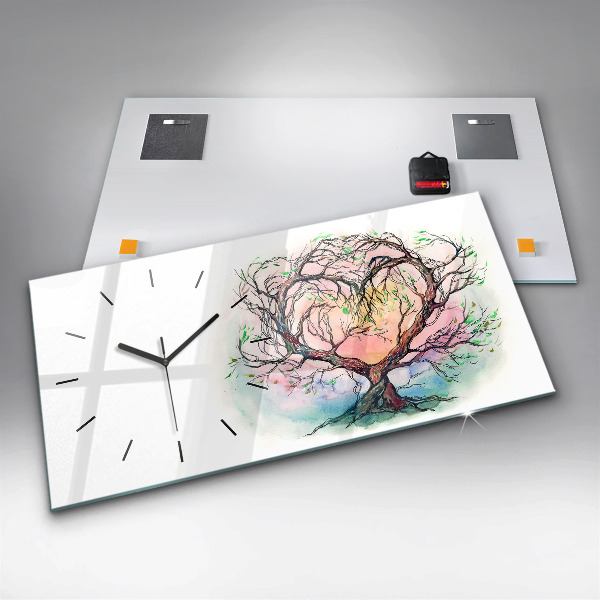 Horloge rectangulaire horizontale 'L''arbre au cœur de la nature'