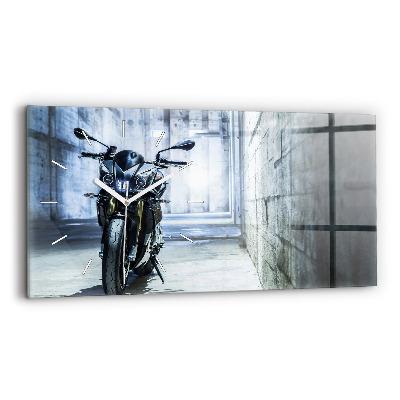 Horloge rectangulaire horizontale Moto dans la ruelle