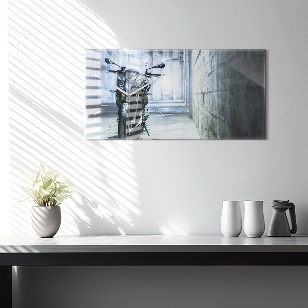 Horloge rectangulaire horizontale Moto dans la ruelle