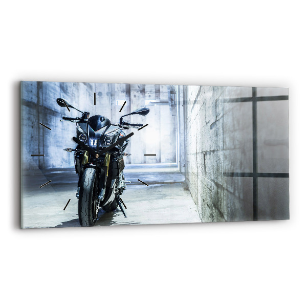 Horloge rectangulaire horizontale Moto dans la ruelle