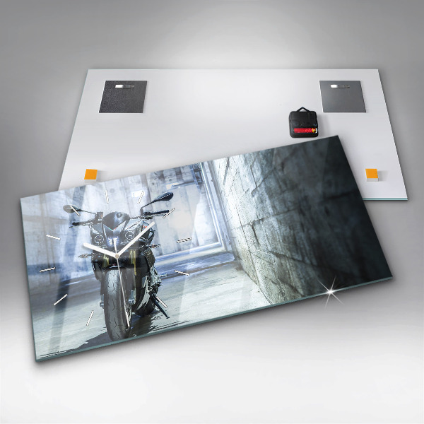 Horloge rectangulaire horizontale Moto dans la ruelle