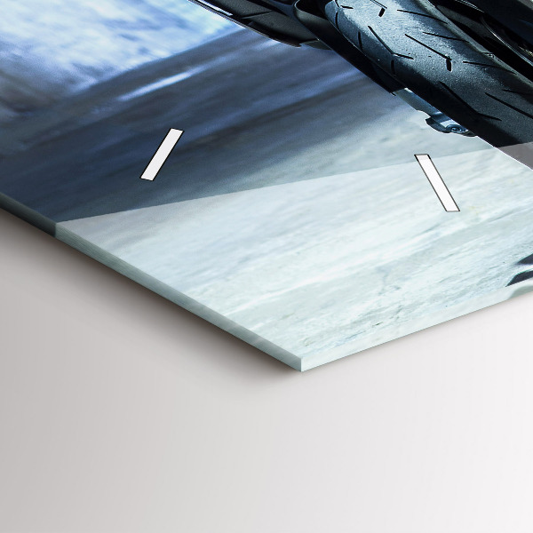 Horloge rectangulaire horizontale Moto dans la ruelle