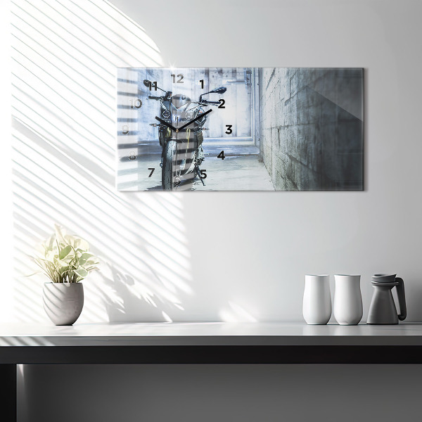 Horloge rectangulaire horizontale Moto dans la ruelle