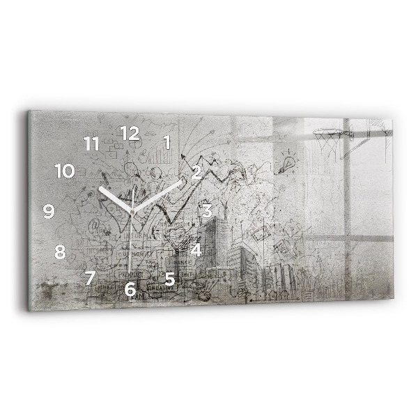 Horloge rectangulaire horizontale Croquis de la ville
