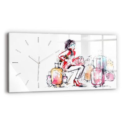 Horloge rectangulaire horizontale Valises de voyage pour femmes