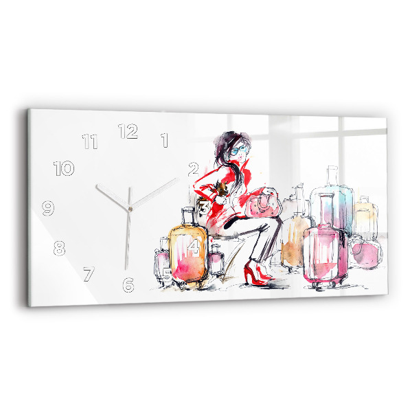 Horloge rectangulaire horizontale Valises de voyage pour femmes