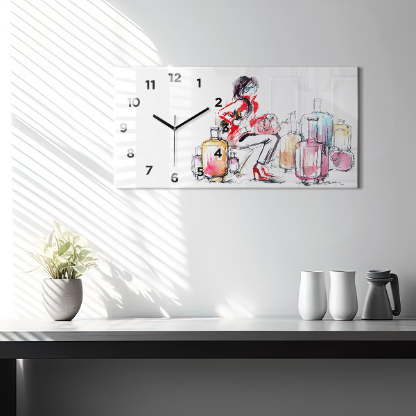 Horloge rectangulaire horizontale Valises de voyage pour femmes